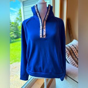 Nike Women’s Therma Half-zip Training Top Royal Blue Logo Ribbon Size XS.